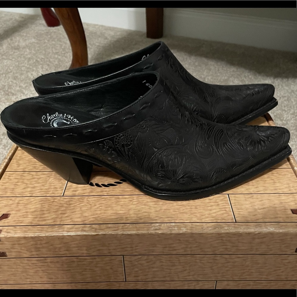 Western clog style boots